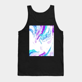 Contemporary Blue and Purple Abstract Art Tank Top